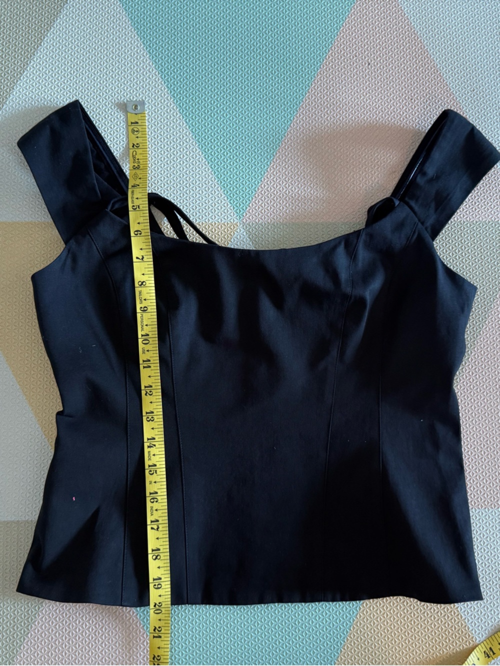 Nanette Lepore Black Corset-Style  Double-Strap Top Size 10 - Picture 8 of 10
